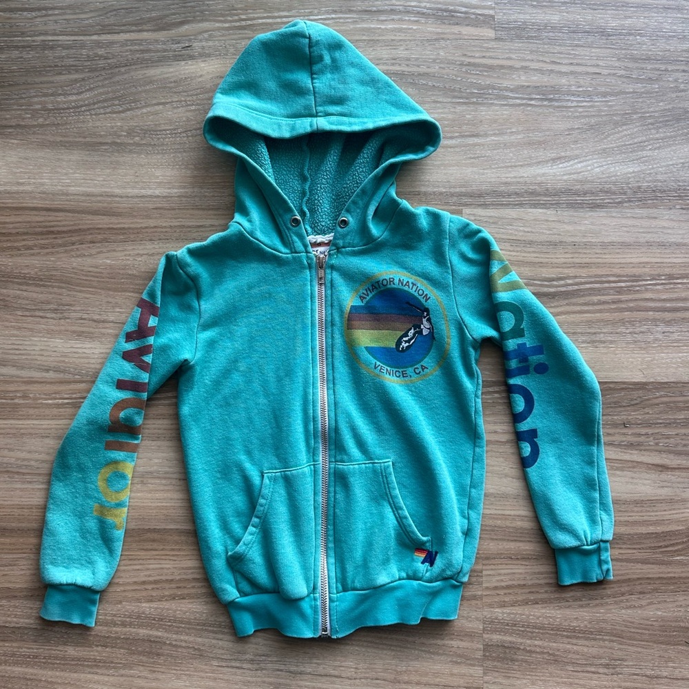 Aviator Nation Teal Kid’s Hoodie